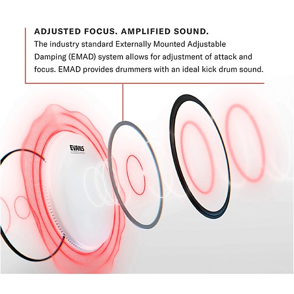 Evans EMAD UV2 Bass Drumhead - 16 in.