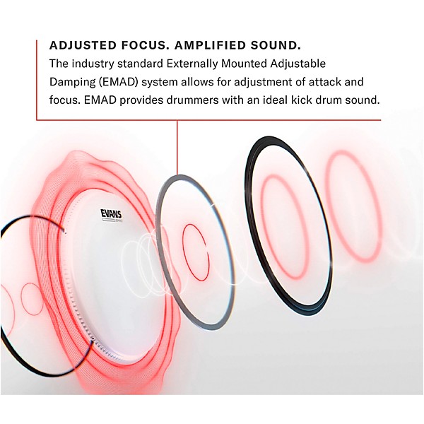 EVANS EMAD UV2 Bass Drumhead - 20 in.