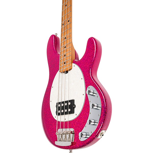 Ernie Ball Music Man StingRay Special H 4-String Electric Bass Guitar - Soda Pink Sparkle