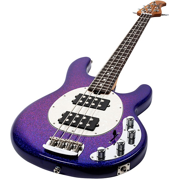 Ernie Ball Music Man StingRay Special HH 4-String Electric Bass Guitar - Violet Sparkle Burst