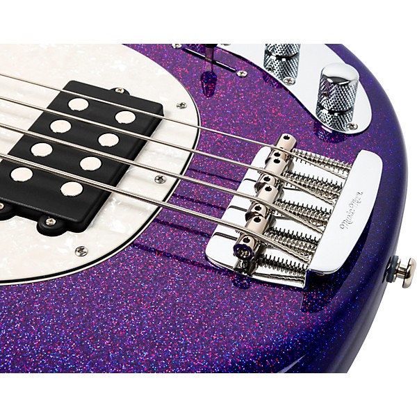 Ernie Ball Music Man StingRay Special HH 4-String Electric Bass Guitar - Violet Sparkle Burst