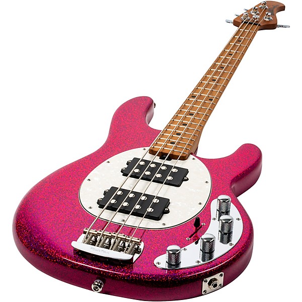Ernie Ball Music Man StingRay Special HH 4-String Electric Bass Guitar - Soda Pink Sparkle