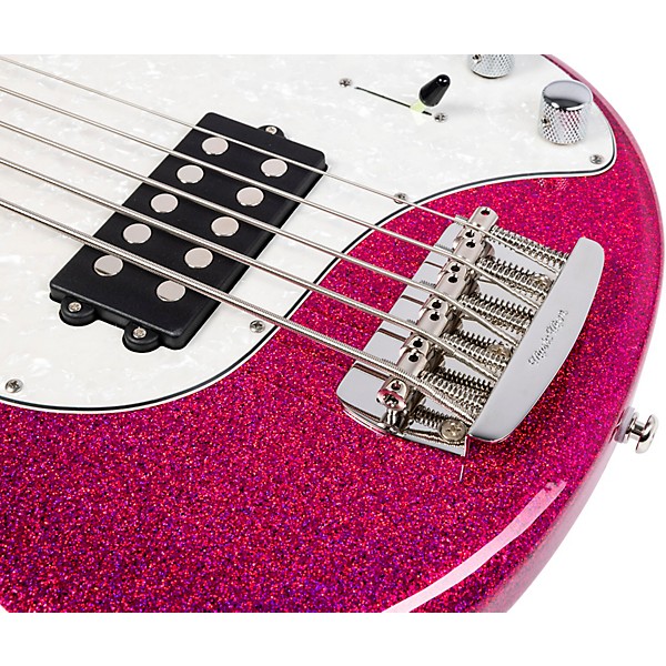 Ernie Ball Music Man StingRay Special 5 H 5-String Electric Bass Guitar - Soda Pink Sparkle