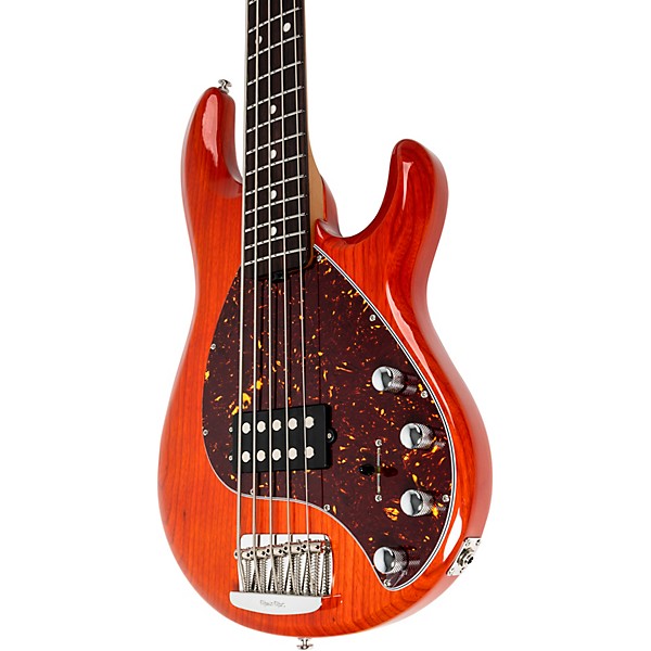 Ernie Ball Music Man StingRay Special 5 H 5-String Electric Bass Guitar - Translucent Orange