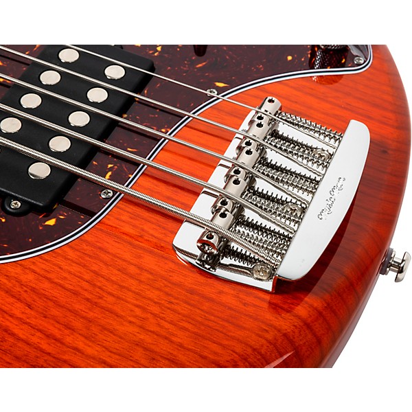 Ernie Ball Music Man StingRay Special 5 H 5-String Electric Bass Guitar - Translucent Orange