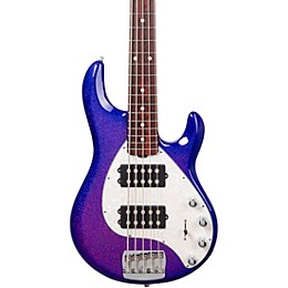 Ernie Ball Music Man StingRay Special 5 HH 5-String Electric Bass Guitar - Violet Sparkle Burst