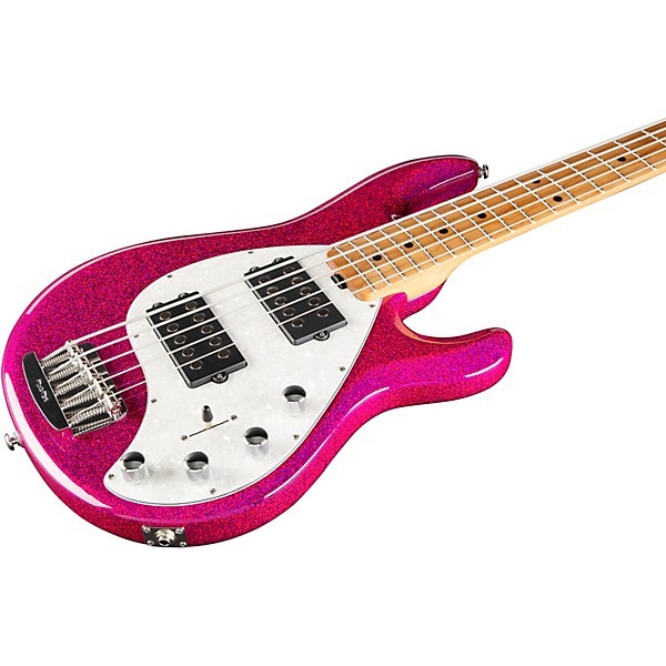 Ernie Ball Music Man StingRay Special 5 HH 5-String Electric Bass Guitar - Soda Pink Sparkle