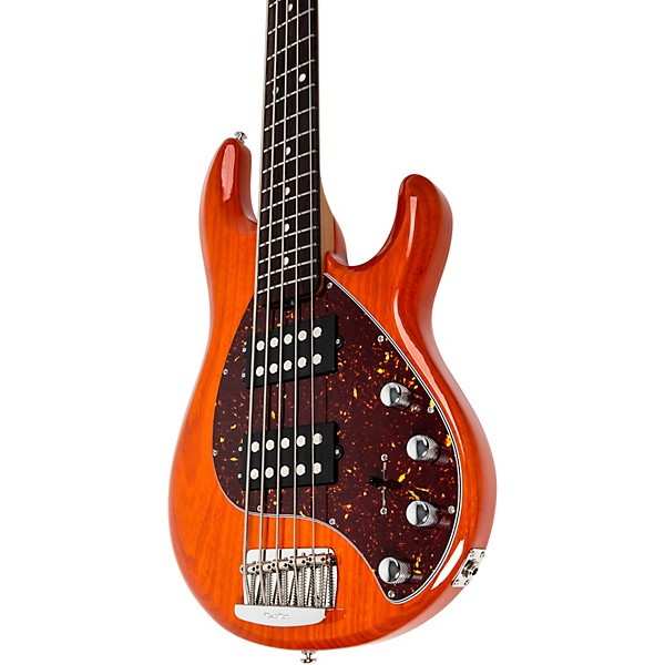 Ernie Ball Music Man StingRay Special 5 HH 5-String Electric Bass Guitar - Translucent Orange