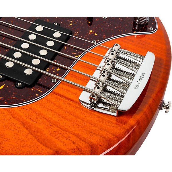 Ernie Ball Music Man StingRay Special 5 HH 5-String Electric Bass Guitar - Translucent Orange