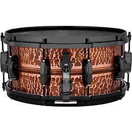 Ludwig Hammered Raw Polished Copper Snare Drum - 14 x 6.5 in.