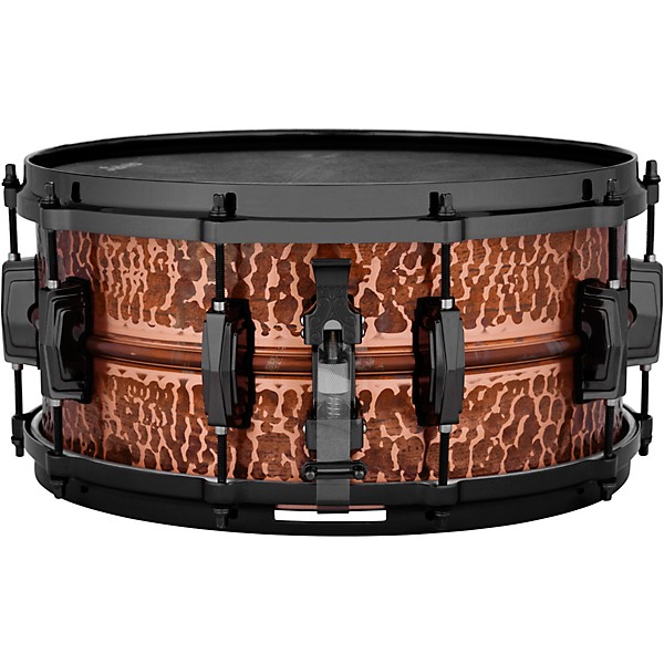 Ludwig Hammered Raw Polished Copper Snare Drum - 14 x 6.5 in.