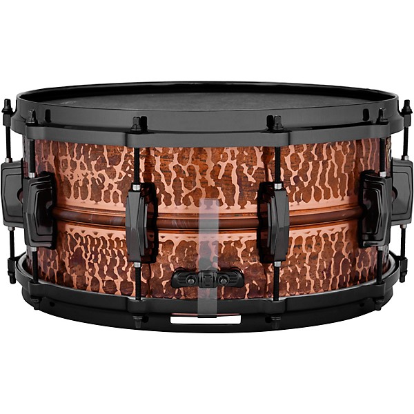 Ludwig Hammered Raw Polished Copper Snare Drum - 14 x 6.5 in.