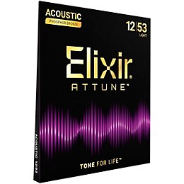Elixir Attune Phosphor Bronze Acoustic Guitar Strings - Light (12-53)