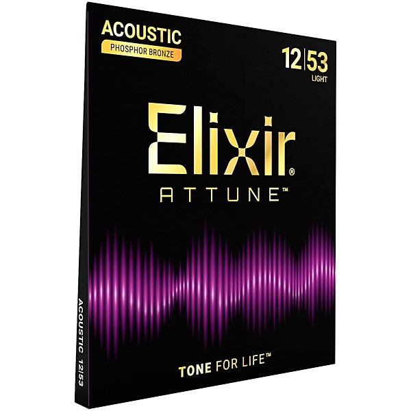 Elixir Attune Phosphor Bronze Acoustic Guitar Strings - Light (12-53)