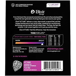 Elixir Attune Phosphor Bronze Acoustic Guitar Strings - Light (12-53)