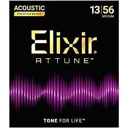 Elixir Attune Phosphor Bronze Acoustic Guitar Strings - Medium (13-56)