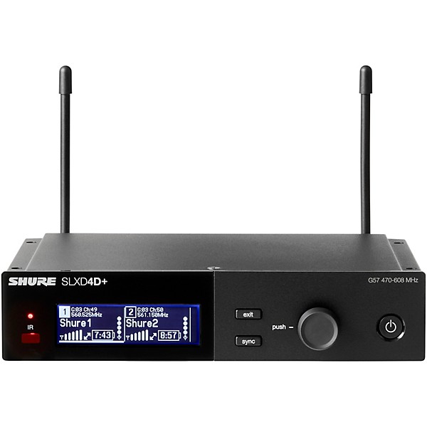 Shure SLXD24D+/N8C Digital Wireless Dual Handheld Microphone System - Band G57