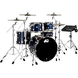 DWe Collector's Series DrumLink 5-Piece Acoustic-Electronic Drum Set with V71 Sound Module - Midnight Blue Metallic Lacquer
