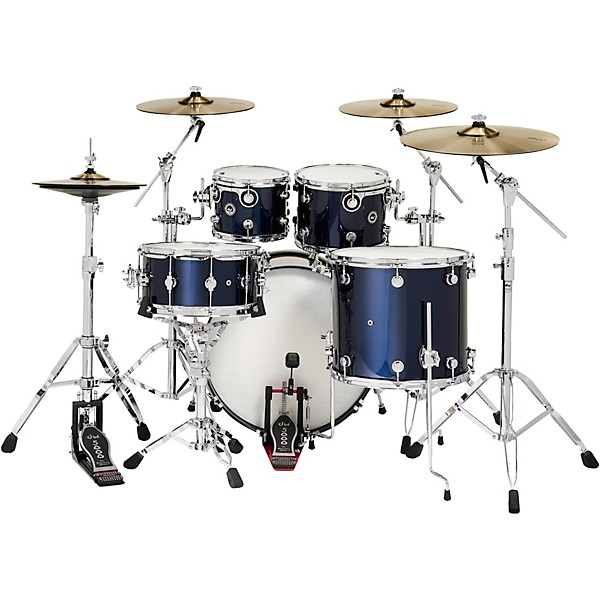 DWe Collector's Series DrumLink 5-Piece Acoustic-Electronic Drum Set with V71 Sound Module - Midnight Blue Metallic Lacquer
