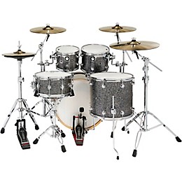 DWe Collector's Series DrumLink 5-Piece Acoustic-Electronic Drum Set with V71 Sound Module - Black Galaxy Finish Ply