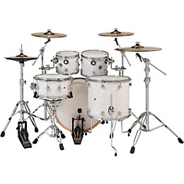 DWe Collector's Series DrumLink 5-Piece Acoustic-Electronic Drum Set with V71 Sound Module - White Marine Finish Ply