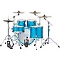 DWe Collector's Series DrumLink 5-Piece Acoustic-Electronic Drum Set with V71 Sound Module - Laser Blue Metallic Lacquer