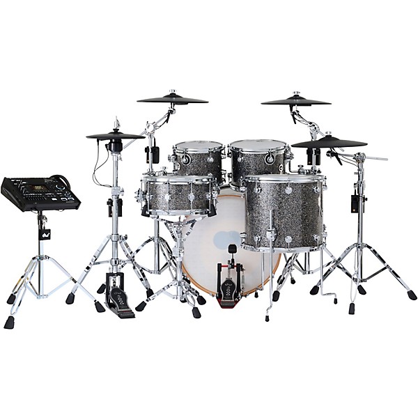 DWe Collector's Series DrumLink 5-Piece Acoustic-Electronic Drum Set with WT-10 Triggers and V71 Sound Module - Black Gala...