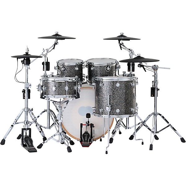 DWe Collector's Series DrumLink 5-Piece Acoustic-Electronic Drum Set with WT-10 Triggers and V71 Sound Module - Black Gala...