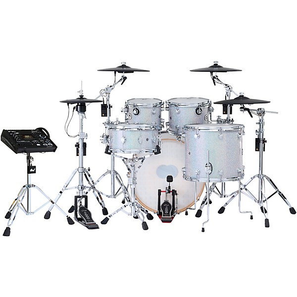 DWe Collector's Series DrumLink 5-Piece Acoustic-Electronic Drum Set with WT-10 Triggers and V71 Sound Module - Diamond Ne...