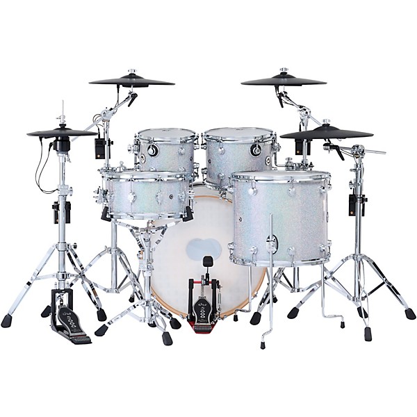 DWe Collector's Series DrumLink 5-Piece Acoustic-Electronic Drum Set with WT-10 Triggers and V71 Sound Module - Diamond Ne...
