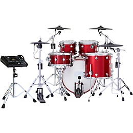 DWe Collector's Series DrumLink 5-Piece Acoustic-Electronic Drum Set with WT-10 Triggers and V71 Sound Module - Black Cherry Metallic Lacquer