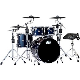 DWe Collector's Series DrumLink 5-Piece Acoustic-Electronic Drum Set with WT-10 Triggers and V71 Sound Module - Midnight Blue Metallic Lacquer