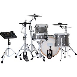 DWe Collector's Series DrumLink 4-Piece Acoustic-Electronic Drum Set with WT-10 Triggers and V71 Sound Module - Black Galaxy Finish Ply