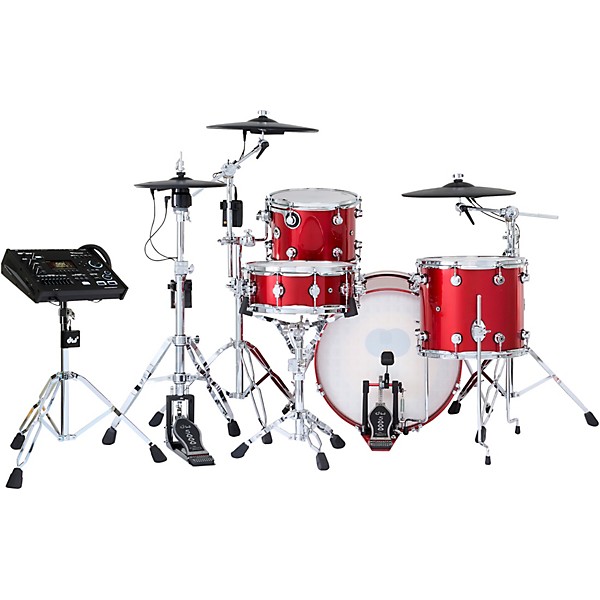 DWe Collector's Series DrumLink 4-Piece Acoustic-Electronic Drum Set with WT-10 Triggers and V71 Sound Module - Black Cher...