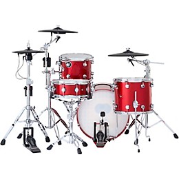 DWe Collector's Series DrumLink 4-Piece Acoustic-Electronic Drum Set with WT-10 Triggers and V71 Sound Module - Black Cherry Metallic Lacquer