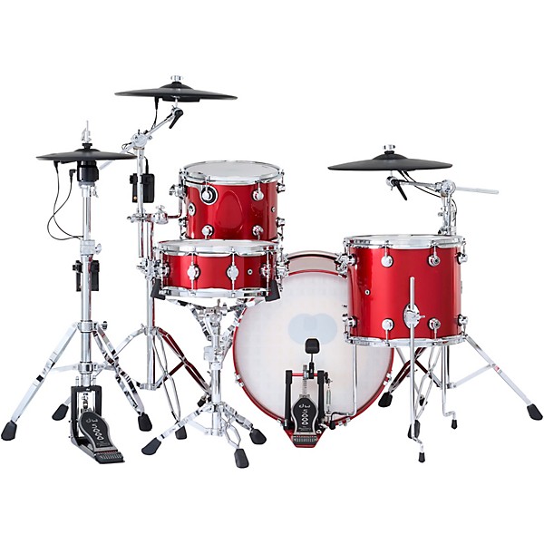 DWe Collector's Series DrumLink 4-Piece Acoustic-Electronic Drum Set with WT-10 Triggers and V71 Sound Module - Black Cher...