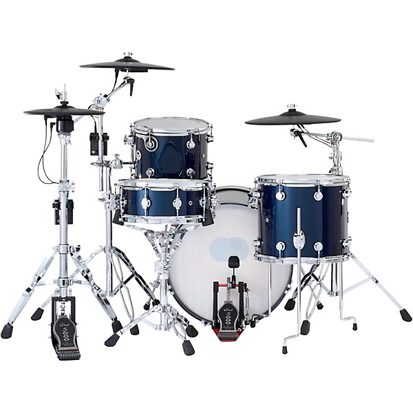 DWe Collector's Series DrumLink 4-Piece Acoustic-Electronic Drum Set with WT-10 Triggers and V71 Sound Module - Midnight B...