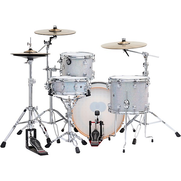 DWe Collector's Series DrumLink 4-Piece Acoustic-Electronic Drum Set with V71 Sound Module - Diamond Nebula Finish Ply