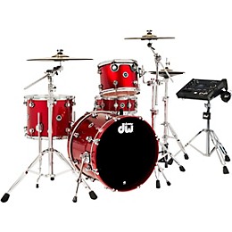 DWe Collector's Series DrumLink 4-Piece Acoustic-Electronic Drum Set with V71 Sound Module - Black Cherry Metallic Lacquer