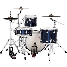 DWe Collector's Series DrumLink 4-Piece Acoustic-Electronic Drum Set with V71 Sound Module - Midnight Blue Metallic Lacquer