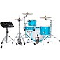 DWe Collector's Series DrumLink 4-Piece Acoustic-Electronic Drum Set with V71 Sound Module - Laser Blue Metallic Lacquer