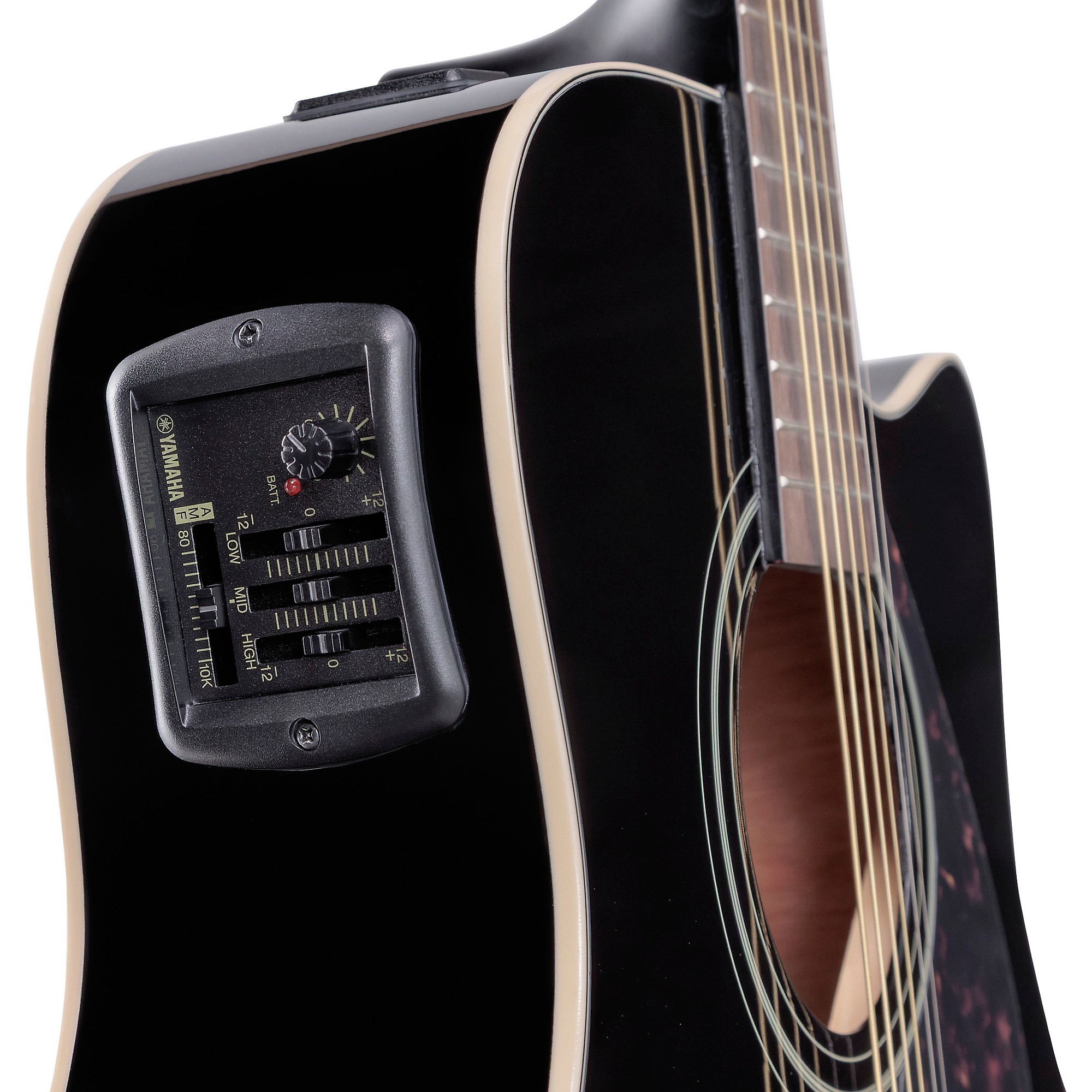 Yamaha FX335C Dreadnought Acoustic-Electric Guitar - Black