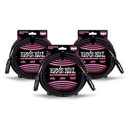 Ernie Ball XLR Microphone Cable 3-Pack Bundle - 20'