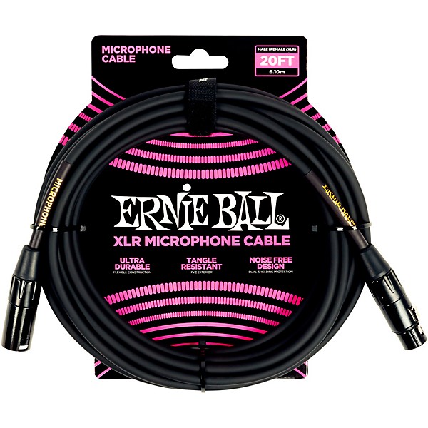 Ernie Ball XLR Microphone Cable 3-Pack Bundle - 20'