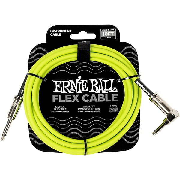 Ernie Ball Flex Instrument Cable 4-Pack - Green