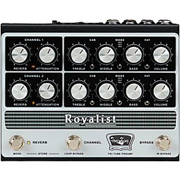 Tone King Royalist Tube Preamp Pedal - Silver and Black