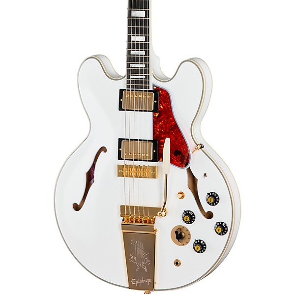 Epiphone Inspired by Gibson Custom Alex Lifeson 1976 ES-355 Reissue Semi-Hollowbody Electric Guitar - Alpine White