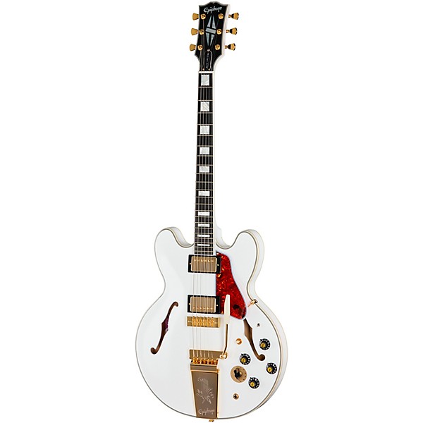 Epiphone Inspired by Gibson Custom Alex Lifeson 1976 ES-355 Reissue Semi-Hollowbody Electric Guitar - Alpine White