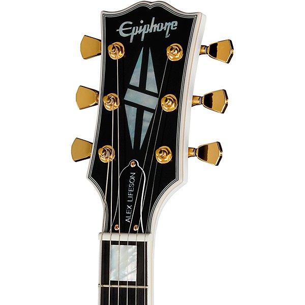 Epiphone Inspired by Gibson Custom Alex Lifeson 1976 ES-355 Reissue Semi-Hollowbody Electric Guitar - Alpine White