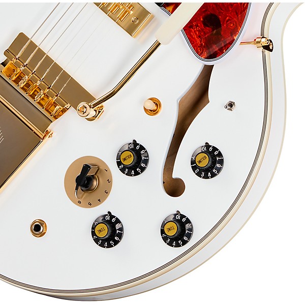 Epiphone Inspired by Gibson Custom Alex Lifeson 1976 ES-355 Reissue Semi-Hollowbody Electric Guitar - Alpine White